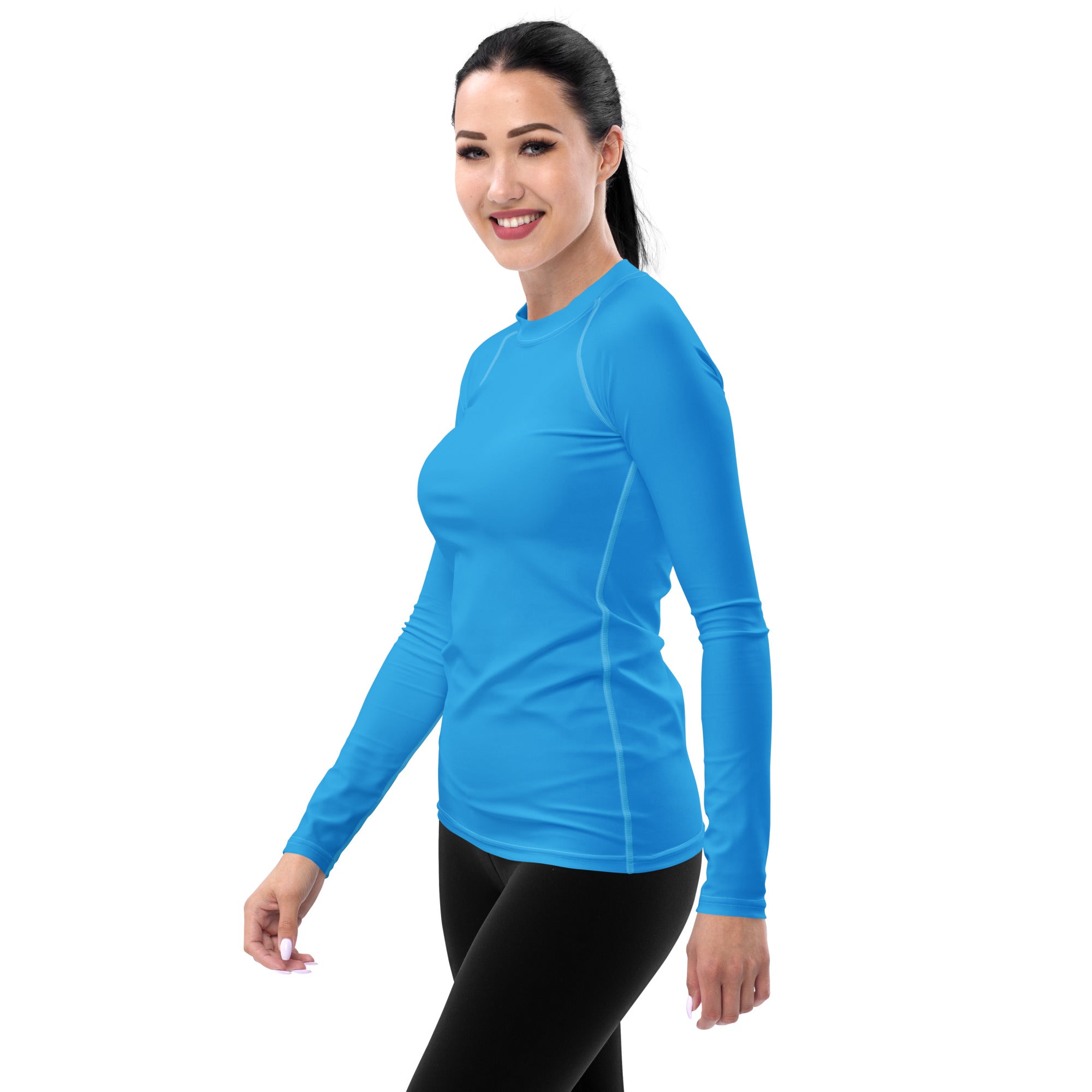 Brilliant Blue Performance Rash Guard UPF 50+